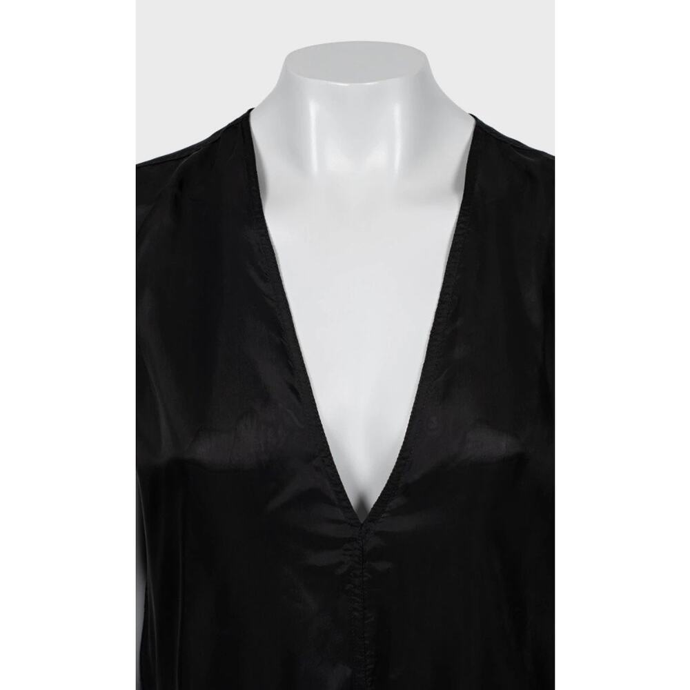 Rick Owens Black Sheer Cupro Loose Flowing Dress US4 S - Picture 4 of 7